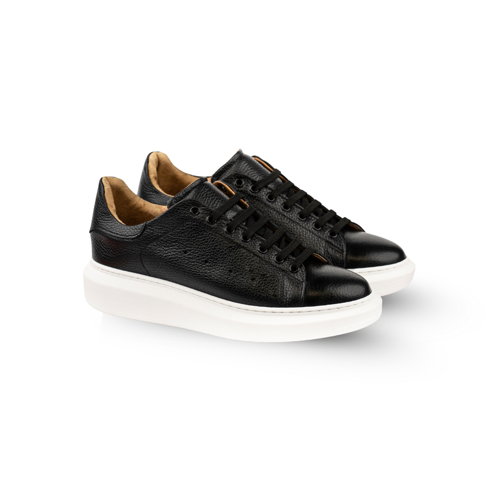Sneakers in pelle martellata