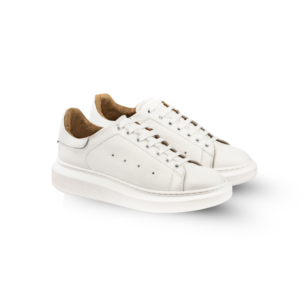 Sneakers in pelle martellata