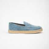 Espadrillas Corda in Camoscio Azzurro