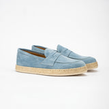 Espadrillas Corda in Camoscio Azzurro