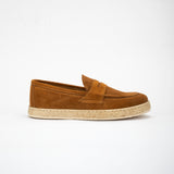 Espadrillas Corda in Camoscio Tabacco