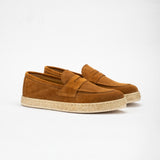 Espadrillas Corda in Camoscio Tabacco