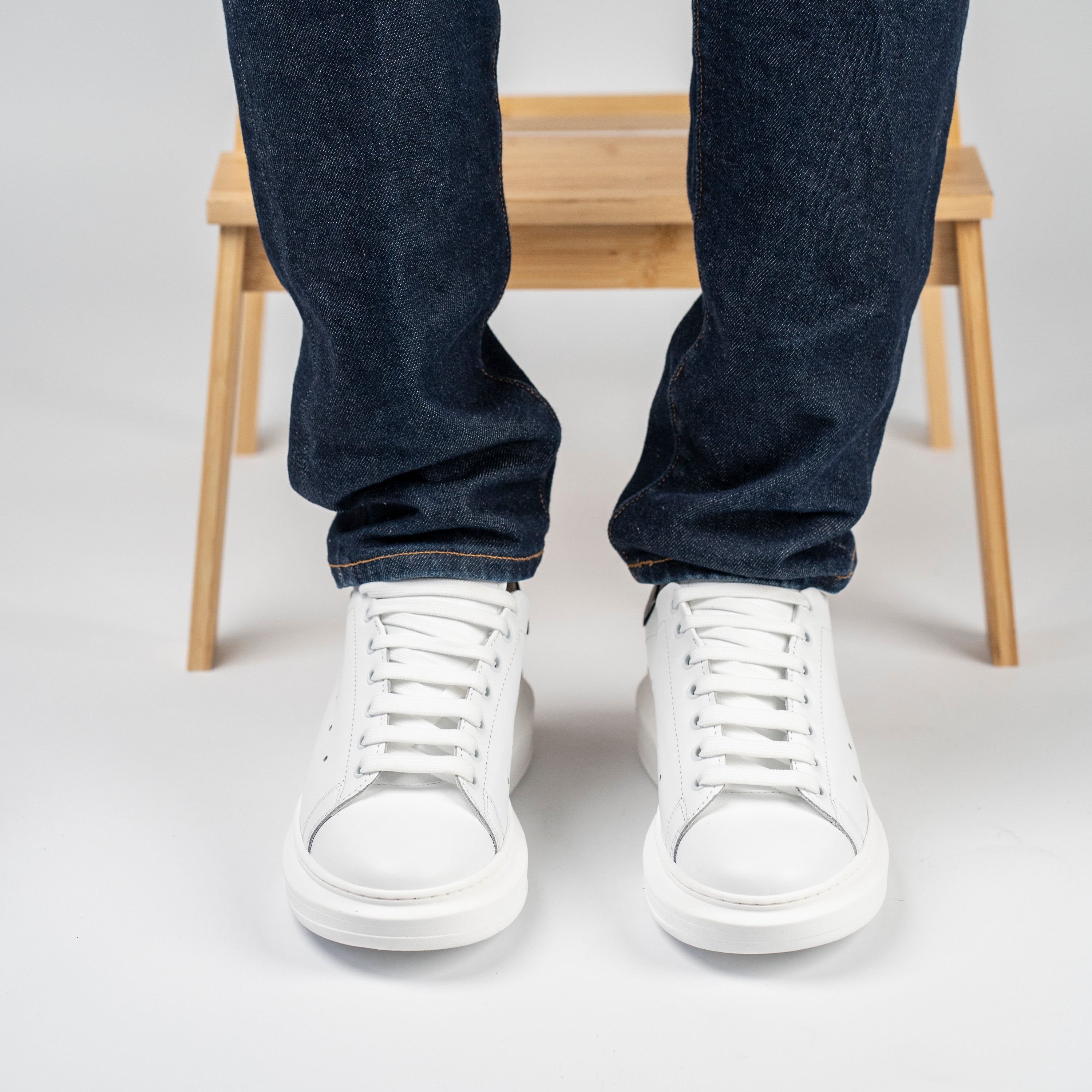 Sneakers in pelle liscia
