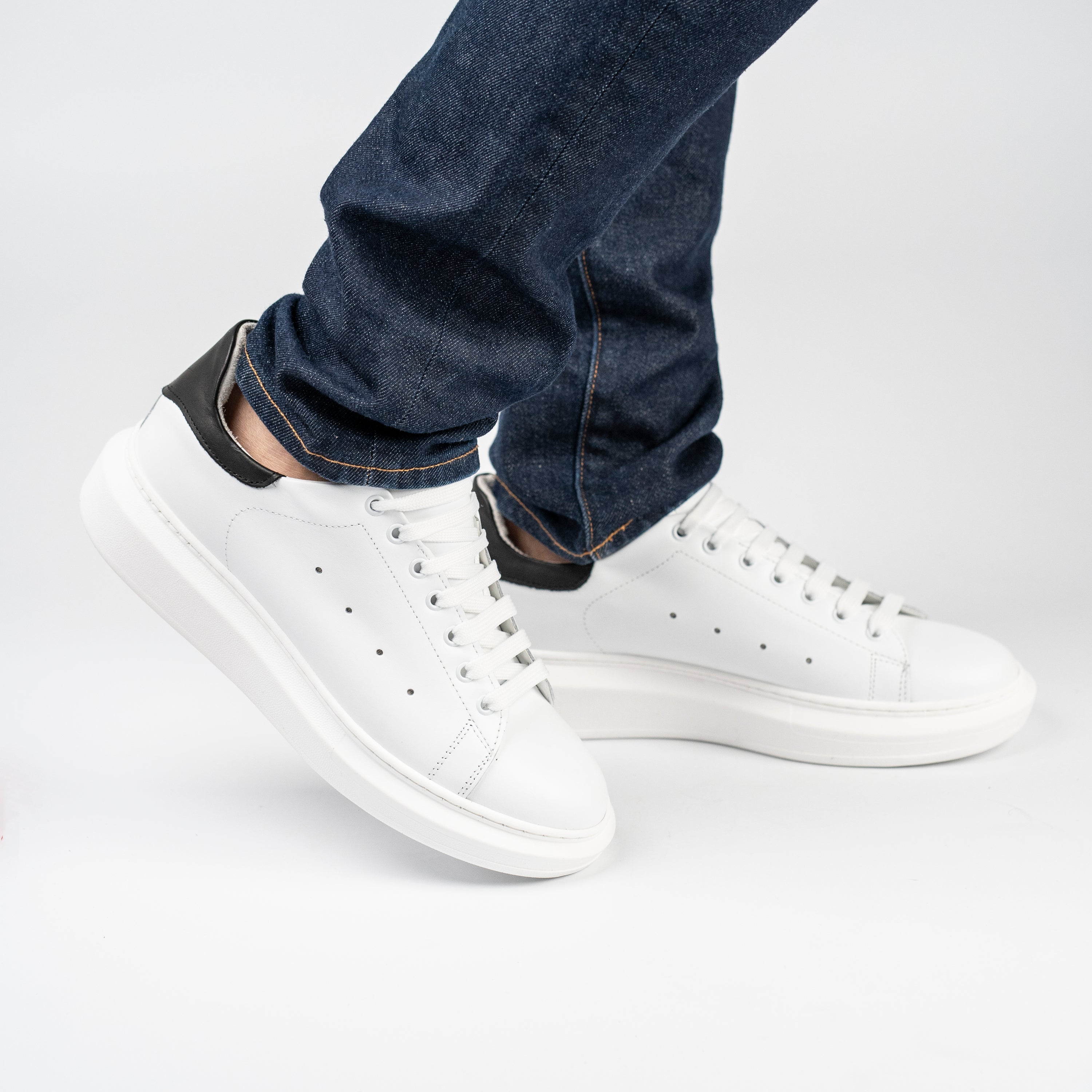 Sneakers in pelle liscia