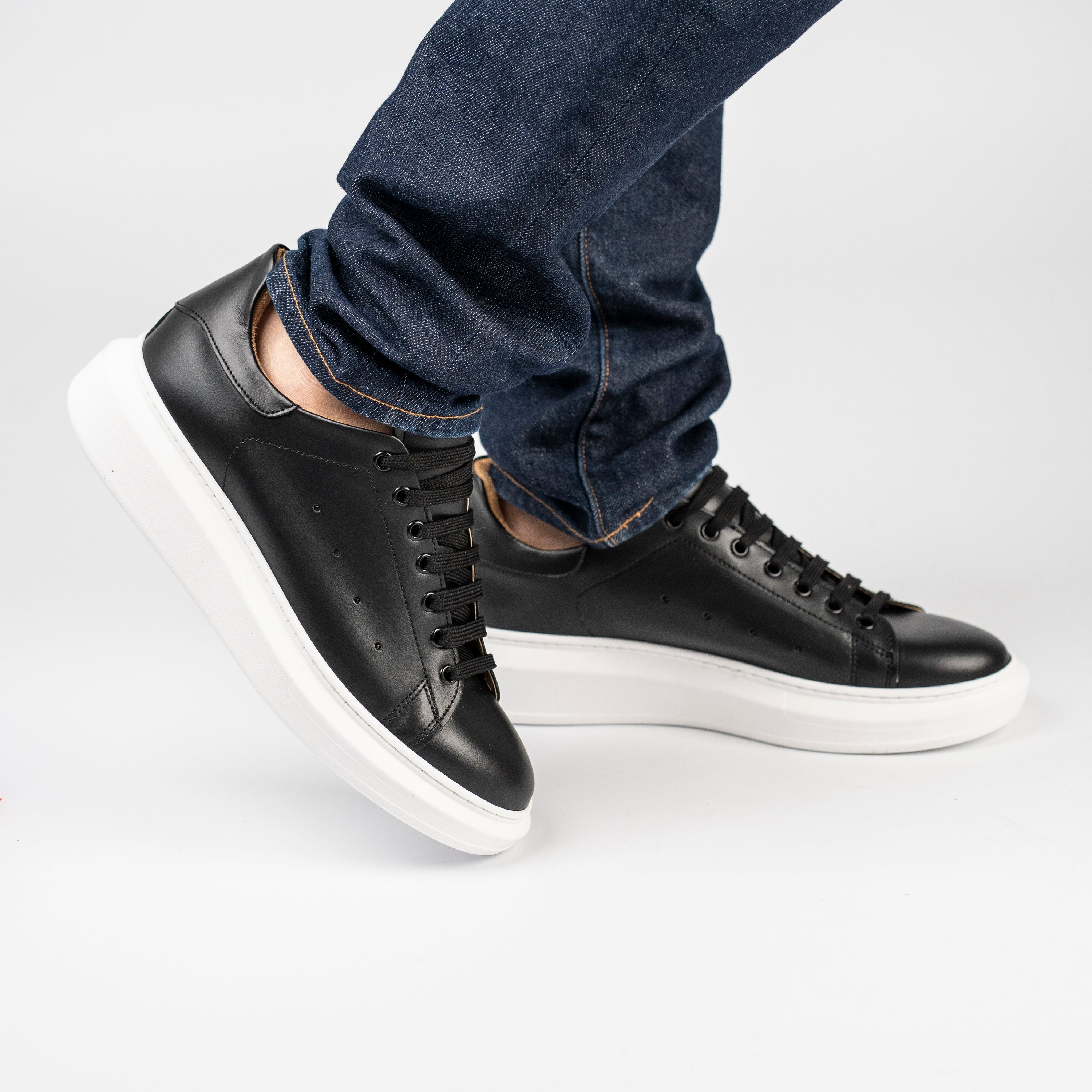 Sneakers in pelle liscia