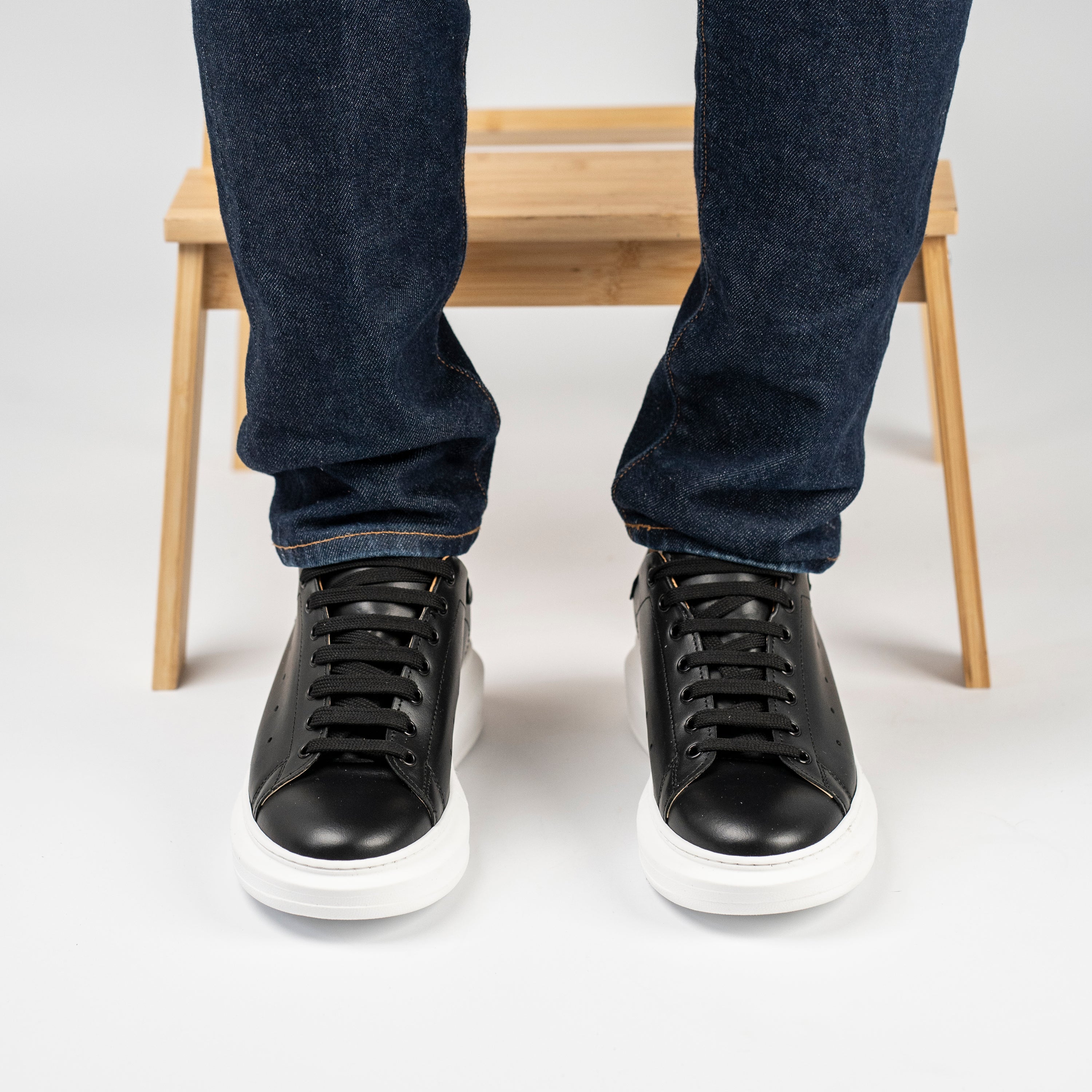 Sneakers in pelle liscia
