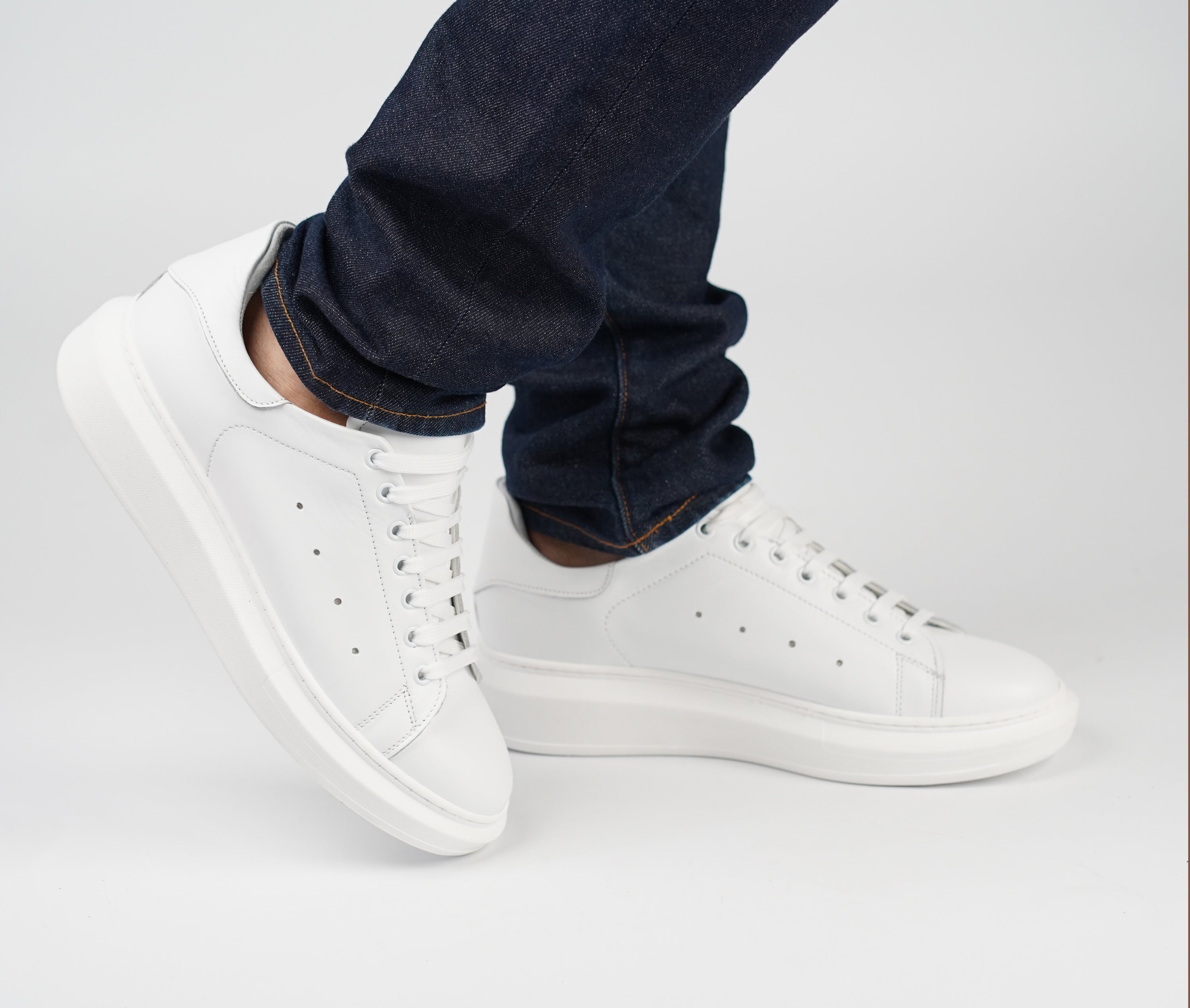 Sneakers in pelle liscia