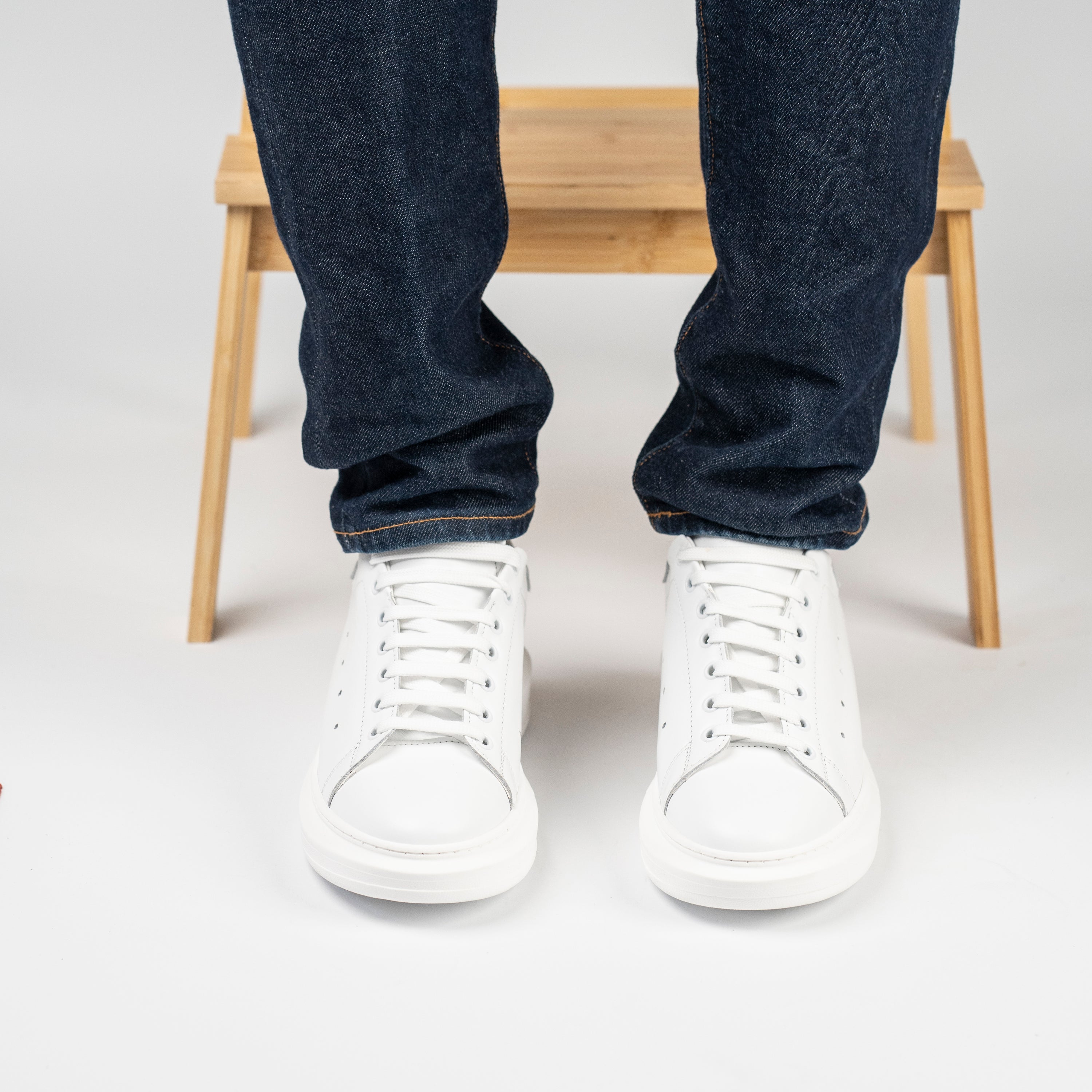 Sneakers in pelle liscia