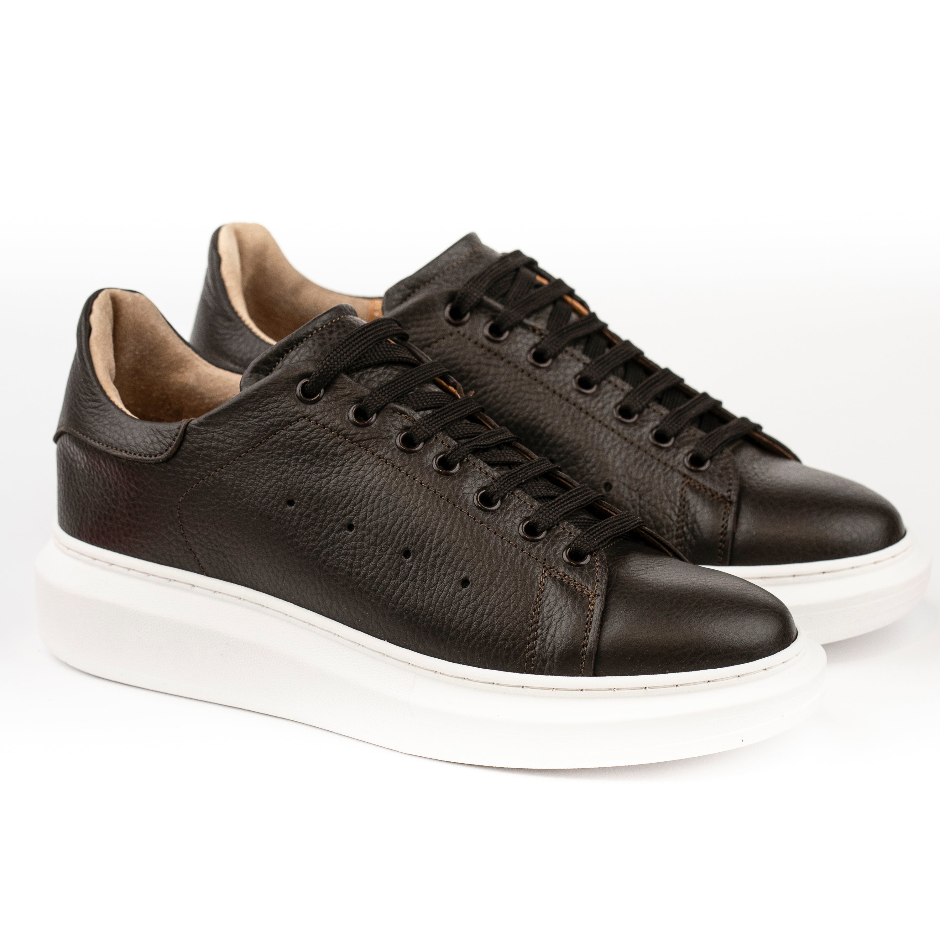 Sneakers in pelle martellata