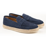 Espadrillas Corda in Camoscio Blu