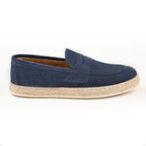 Espadrillas Corda in Camoscio Blu