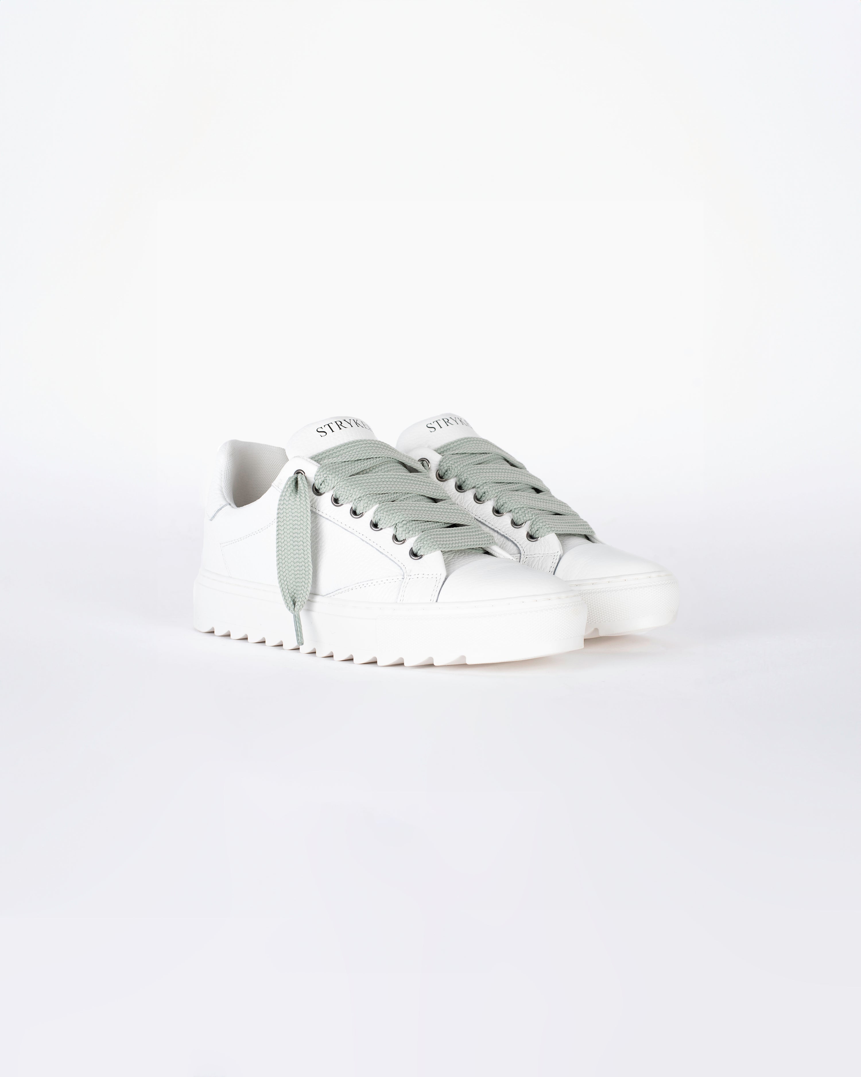StrikeOne - White Green Leather